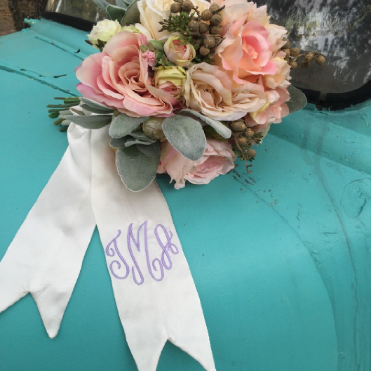 Personalized Bridal Bouquet Ribbon Sash – Simply Sisters