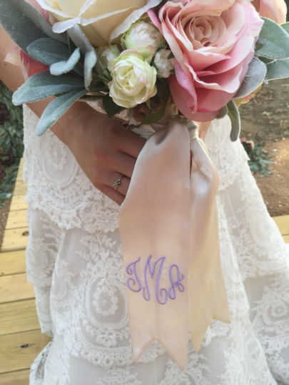 Personalized Bridal Bouquet Ribbon Sash – Simply Sisters