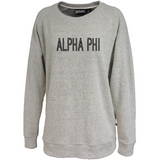 Alpha Phi // Poodle Fleece embroidered crewneck
