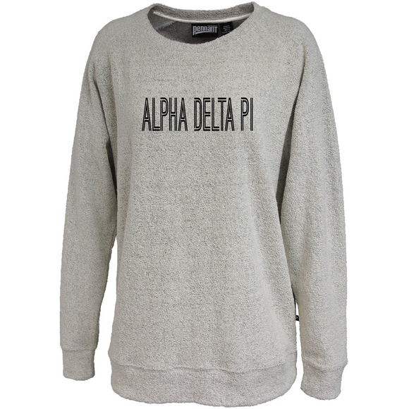 Alpha Delta Pi // Poodle Fleece embroidered crewneck