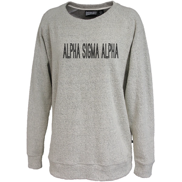 Alpha Sigma Alpha // Poodle Fleece embroidered crewneck