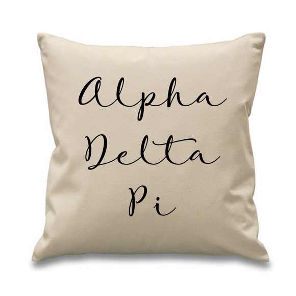 Alpha Delta Pi // Cursive Pillow