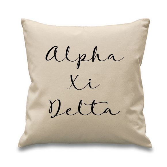 Alpha Xi Delta // Cursive Pillow