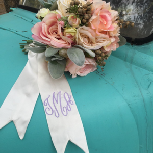 Personalized Bridal Bouquet Ribbon Sash