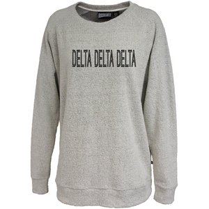 Delta Delta Delta // Poodle Fleece embroidered crewneck
