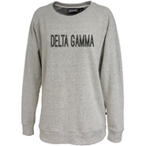 Delta Gamma // Poodle Fleece embroidered crewneck