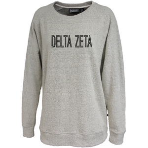 Delta Zeta // Poodle Fleece embroidered crewneck