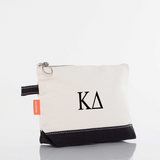 Kappa Delta / Sorority Zippered Canvas Cosmetic Bag