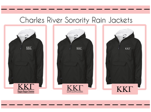 Kappa Kappa Gamma Charles River Rain Jacket Pullover Large Maroon