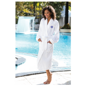 PERSONALIZED TERRY CLOTH CHECKERED TEXTURE BATH ROBE