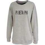 Pi Beta Phi // Poodle Fleece embroidered crewneck