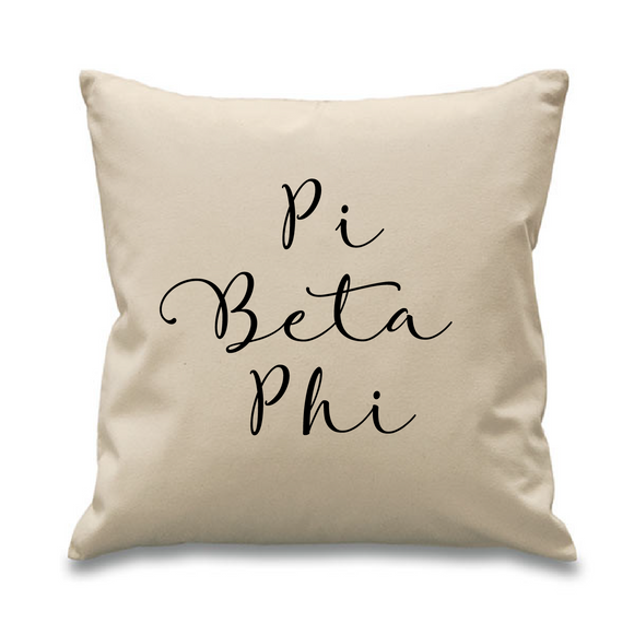 Pi Beta Phi // Cursive Pillow