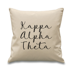 Kappa Alpha Theta // Cursive Pillow