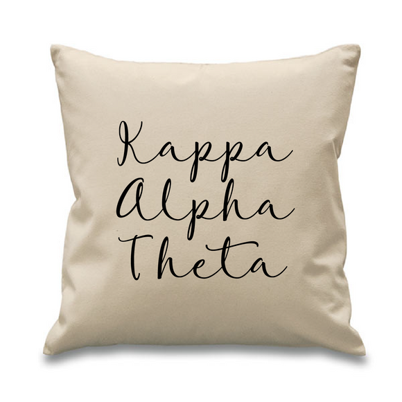 Kappa Alpha Theta // Cursive Pillow