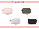 Tote Weekender Clutch Travel Kit Bag/Chenille Glitter Varsity Letters