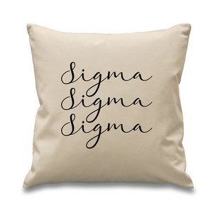 Sigma Sigma Sigma // Cursive Pillow