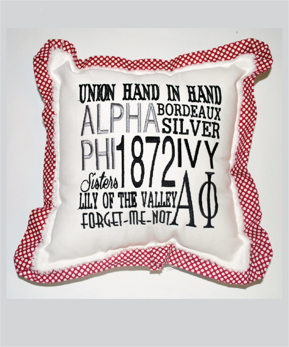 APhi Embroidered Pillow
