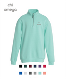 Chi Omega // Embroidered Charles River Crosswinds Fleece Quarter Zip Jacket