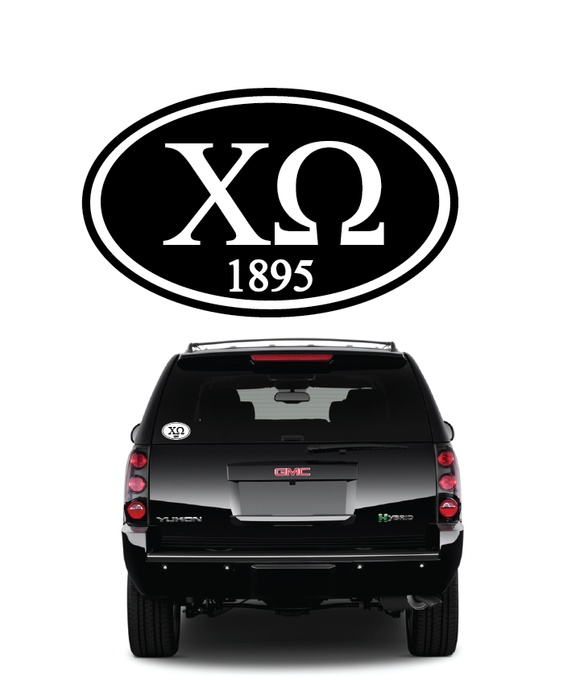 Chi Omega // Window Decal (Oval)