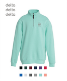 Delta Delta Delta // Embroidered Charles River Crosswinds Fleece Quarter Zip Jacket