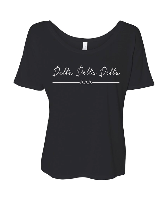Delta Delta Delta // Sorority Bella Flowy Scoop Neck Tee (Notera)