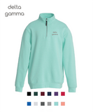 Delta Gamma // Embroidered Charles River Crosswinds Fleece Quarter Zip Jacket