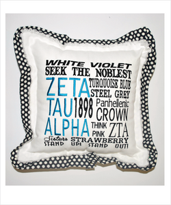 Zeta Embroidered Pillow