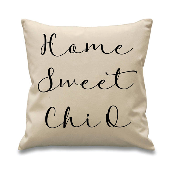 Chi Omega // Chi O // Sorority Canvas Pillow // 17x17 // Home Sweet Pillow // Sorority and Greek Gift Item// Big Little Gift
