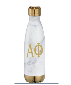 Alpha Phi // A Phi // Sorority 17 oz. Marble Copper Vacuum Insulated Water Bottle // (Greek Letters)