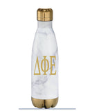 Delta Phi Epsilon // D Phi E // Sorority 17 oz. Marble Copper Vacuum Insulated Water Bottle // (Greek Letters)