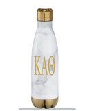 Kappa Alpha Theta // Kappa // Sorority 17 oz. Marble Copper Vacuum Insulated Water Bottle // (Greek Letters)