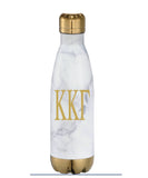 Kappa Kappa Gamma // Kappa // Sorority 17 oz. Marble Copper Vacuum Insulated Water Bottle // (Greek Letters)