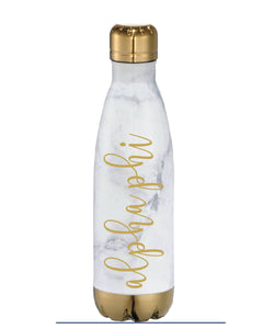 Alpha Phi // A Phi // Sorority 17 oz. Marble Copper Vacuum Insulated Water Bottle // (Stea)