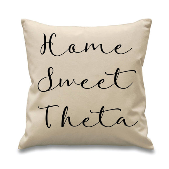 Kappa Alpha Theta // Theta // Sorority Canvas Pillow // 17x17 // Home Sweet Pillow // Sorority and Greek Gift Item// Big Little Gift