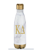 Kappa Delta // KD // Sorority 17 oz. Marble Copper Vacuum Insulated Water Bottle // (Greek Letters)