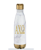 Alpha Chi Omega // A Chi O // Sorority 17 oz. Marble Copper Vacuum Insulated Water Bottle // (Greek Letters)