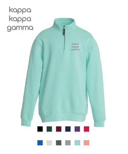 Kappa Kappa Gamma // Embroidered Charles River Crosswinds Fleece Quarter Zip Jacket