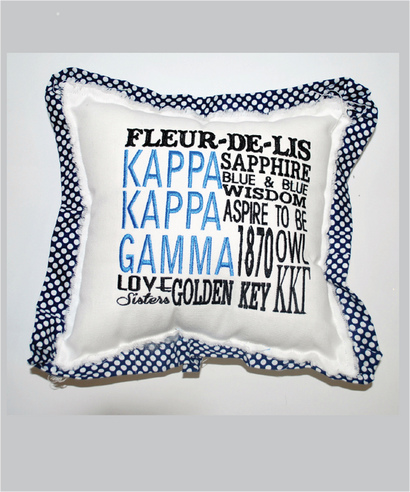 Kappa Embroidered Pillow