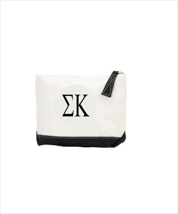 Sigma Kappa Embroidered Makeup Bag