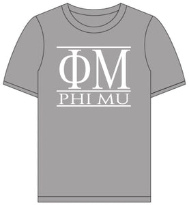 Phi Mu // Short Sleeve (Greek Letters) T-Shirt