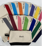 Alpha Sigma Alpha / Sorority Zippered Canvas Cosmetic Bag