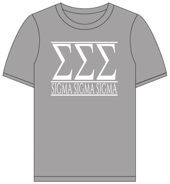 Sigma Sigma Sigma // Short Sleeve (Greek Letters) T-Shirt