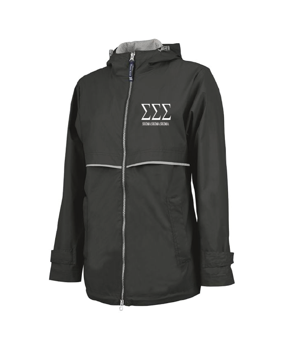 Sigma Sigma Sigma // Charles River Full Zip Rain Jacket (New Englander)