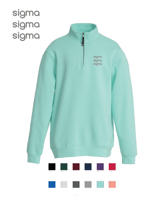 Sigma Sigma Sigma // Embroidered Charles River Crosswinds Fleece Zip Jacket