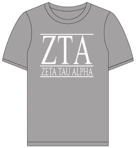 Zeta Tau Alpha // Short Sleeve (Greek Letters) T-Shirt