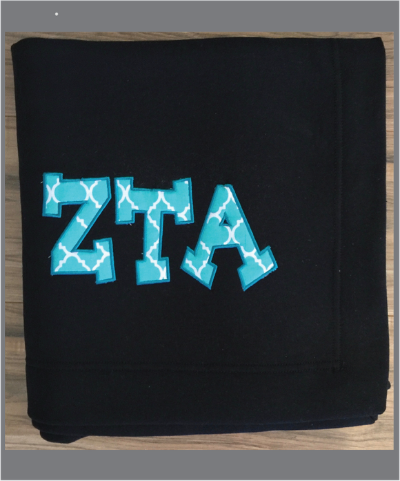Zeta Sorority Sweatshirt Fleece Blanket